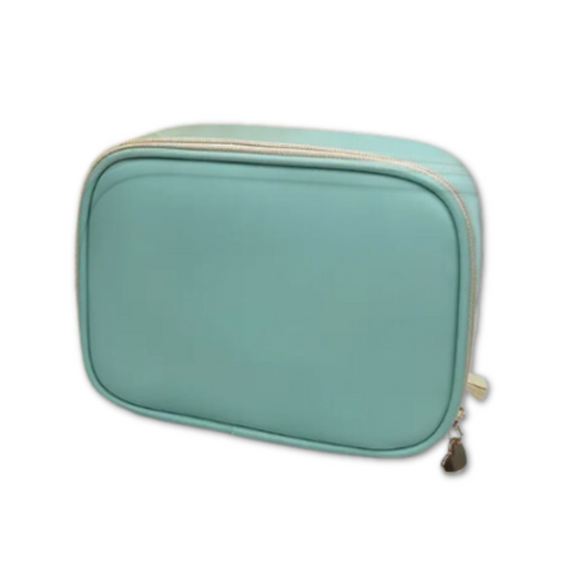 Pump Plether Cosmetic Bag Aqua