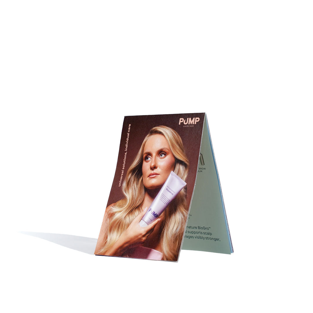 Pump Haircare Brand Brochure