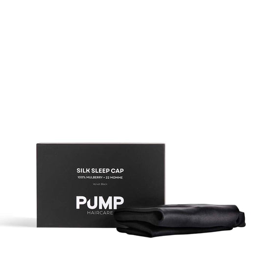 NEW Pump Mulberry Silk Sleep Cap Black 22 Momme *includes box*