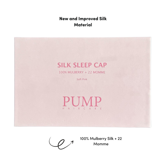 NEW Pump Mulberry Silk Sleep Cap Pink 22 Momme *includes box*